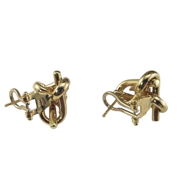 14 Karat Yellow Gold Knot Earrings #18655 - Picture 5 of 8